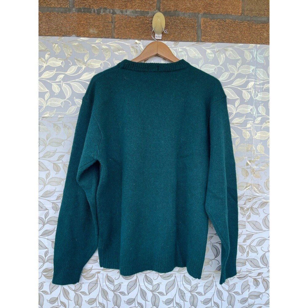 Chaps Ralph Lauren Handframe Wool Sweater Large Hunter Green Heritage Core - Picture 11 of 11